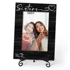 Sister Picture Frame, Wooden Photo Frame 4x6, Sister Birthday Gifts