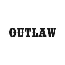 Calcomanía de vinilo Outlaw coche Wild West Font pegatina