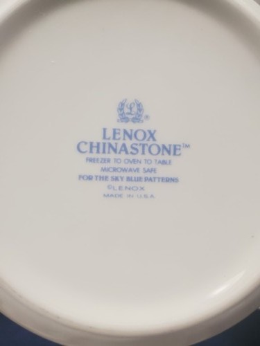 5er Set Lenox Himmelblau Nadelstreifen für Himmelblau Muster Coupe Suppenschalen LK - Bild 3 von 3