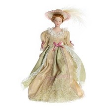 Town Square Miniatures Signora Vittoriana Abito Beige Casa Bambole Scala 1:12