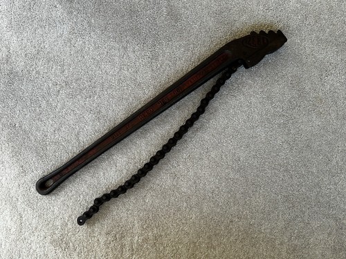 Reed 24" Chain Wrench 3" Pipe and Fittings WA24 Pat Pending Vintage - Picture 2 of 18