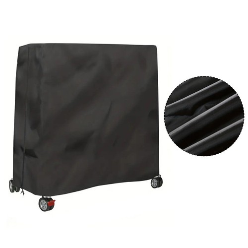 Zippered Outdoor Table Tennis Cover for Dust and Water Protection Black - Picture 4 of 10