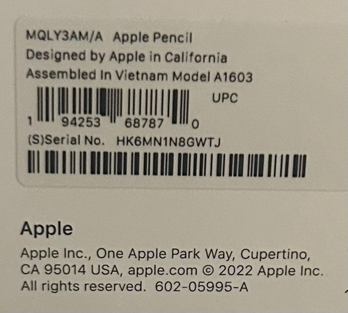 Apple Pencil Stylus for iPad Pro White - Picture 3 of 3