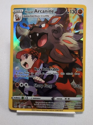 Hisuian Arcanine TG08/TG30 Swsh11: Lost Origin Trainer Gallery Holo - Picture 1 of 4