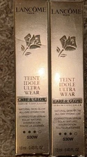 2 LANCOME ~ TEINT IDOLE ULTRA WEAR CARE & GLOW FOUNDATION ~ # 530 (W) BOXED