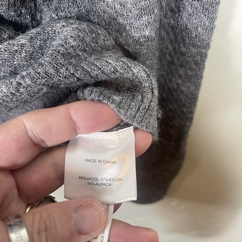 Quittenpullover anthrazit Wolle/Alpaka Wolle Gr. M Damen - Bild 4 von 6