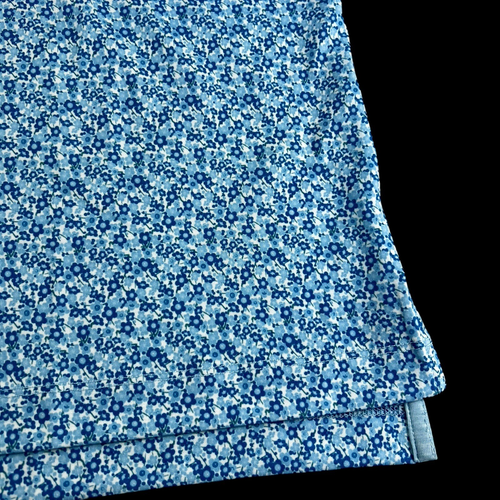 Johnnie O Performance Stretch Tropical Floral Print UPF 50 Polo Shirt Blue Large - Picture 7 of 8