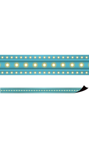 48 Stück - Blaue Partyzelt Magnetbordüren für Klassenzimmer Pinnwand Whiteboard - Bild 1 von 7