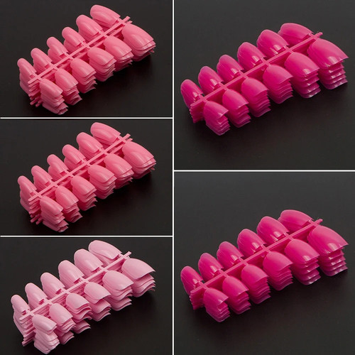 600 un. Cubierta Completa Acrílico Puntas de Uñas Cuadradas Cortas Falsas 10 Tamaños Arte - Imagen 49 de 78