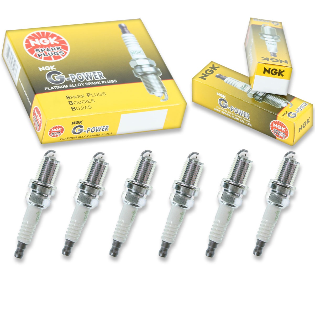 6 pcs NGK G-Power Spark Plugs for 1997-1998 Mitsubishi Montero Sport 3.0L V6 la