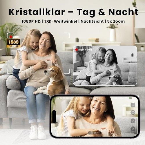 Mini Kamera 1080P HD Überwachungskamera WiFi Nachtsicht Camera Wireless - Bild 3 von 21