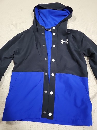 Jungen Jugend Coldgear Under Armour Jacke - Größe M - blau und schwarz - Bild 2 von 8