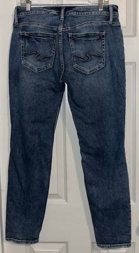 Silver Jeans Co Boyfriend Jeans taglia 31 elasticizzato effetto invecchiato guanto western funziona - Foto 3 di 5