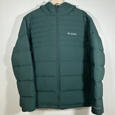Columbia Jacket Mens XL Green 650TD Turbo Down Omni-Heat Insulated Puffer Coat