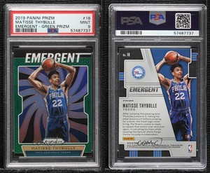2019-20 Panini Prizm Emergent Green Matisse Thybulle #18 PSA 9 MINT Rookie RC