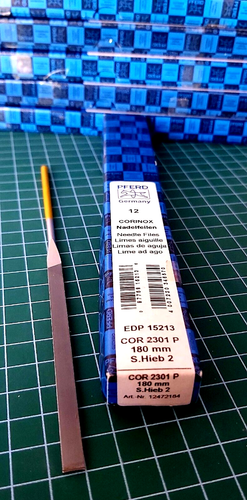 PFERD CORINOX NEEDLE FILE HIGH HARDNESS PARALLEL FLAT SURFACE 180 MM COR 2301 P