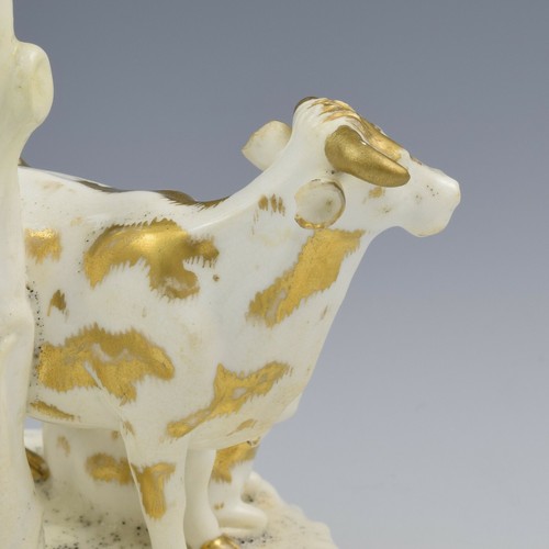 Antique Bloor Derby Porcelain Figure Group Cow & Calf c.1830 Georgian - Picture 9 of 10