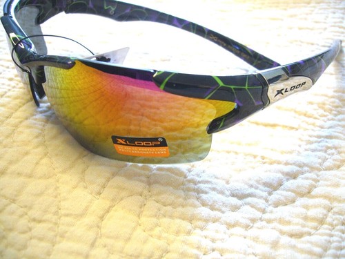 Men's Sunglasses Spider Web Design 1/2 Rim Mirrored Women's Sunglasses XL-2728 - Picture 16 of 24