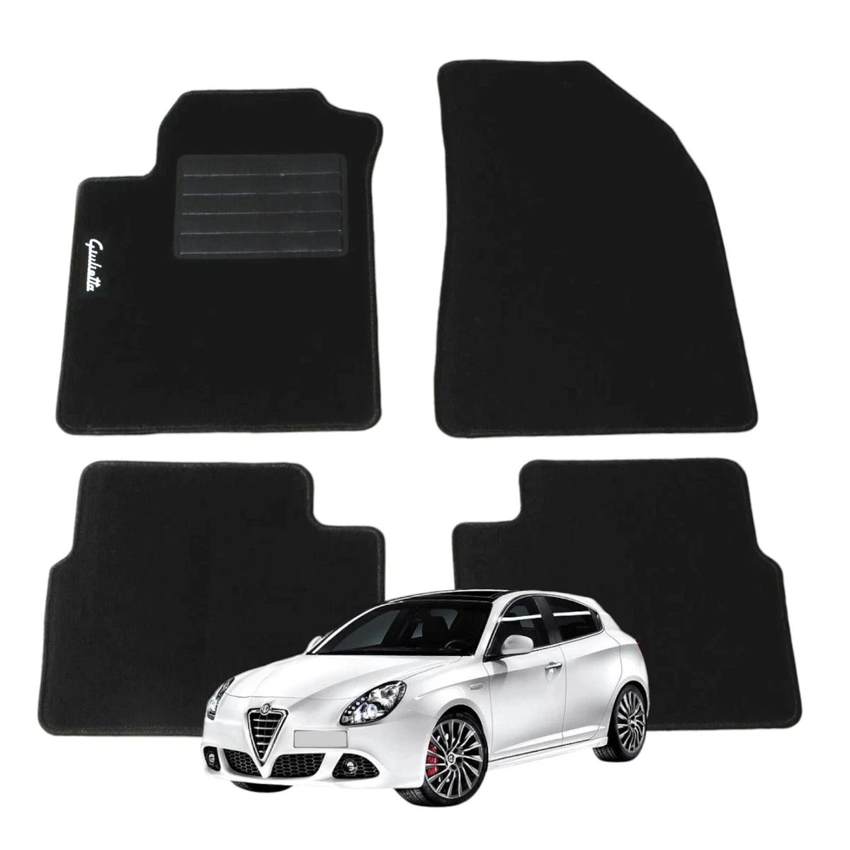 Tapis De Sol Voiture Pour Alfa Romeo Giulietta (2010-2020) - Lot De 4 Pièces - Velours Antidérapant