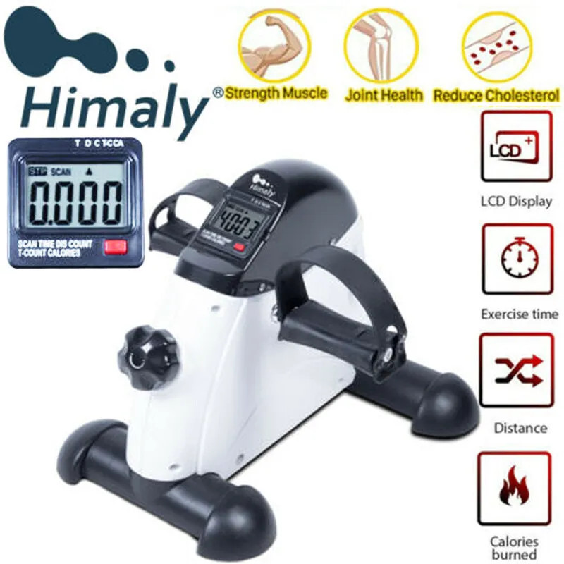Mini Exercise Bike Under Desk Pedal Exerciser Cycle Arm Leg Peddler LCD Display