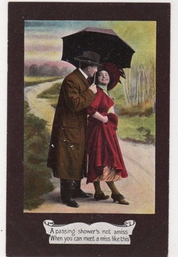 Eine vorbeigehende Dusche ist nicht fehl, wenn Sie eine Miss wie diese treffen können Postkarte B634 - Bild 1 von 2