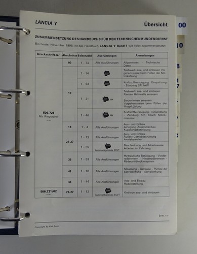 Manual De Taller Lancia Y Conjunto (3 Volúmenes) Estado 1995-2001 - Imagen 2 de 10
