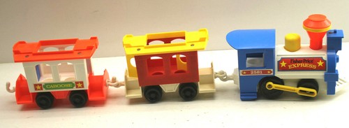 1980s Vintage FISHER PRICE USA 2581 EXPRESS TRAIN Lot Educational Fun Toy        - Picture 3 of 10