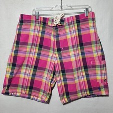 Polo Ralph Lauren Board Shorts Men's 36 Swim Trunks Plaid