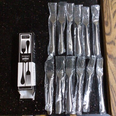 Ackmond Home Edelstahl Tafelgabeln Geschirr Kollektion Set 12 Teile Neu