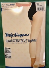NWT Body Wrappers Total STRETCH Convertible Dance Tights PINK Spandex Size AS/M