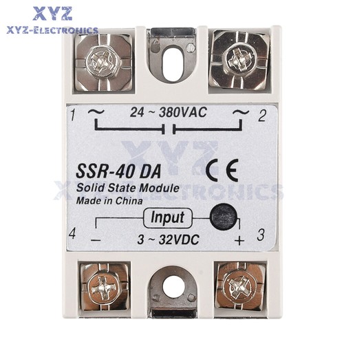 SSR-40 DA 24V-380V 40A 250V Solid State Relay Module 3-32V DC to AC - Picture 9 of 10