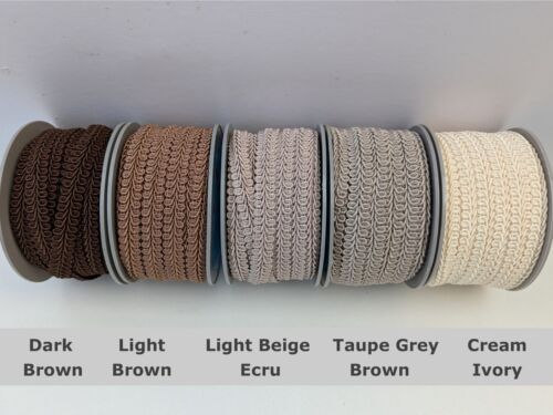 Gimp braid upholstery trim 15mm width scrolled for furniture lampshade per metre - Picture 24 of 45