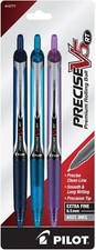 Pilot Precise V5 Extra Fine 0.5mm Rolling Ball Pens - Navy, Turquoise, Purple