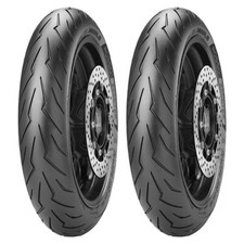 TYRE PAIR PIRELLI 120/80-14 58S + 110/70-13 54S DIABLO ROSSO SCOOTER