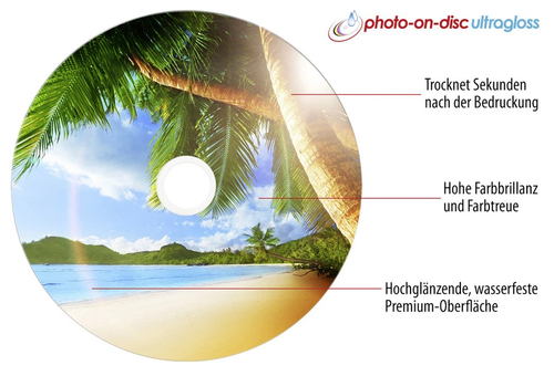 50 Primeon DVD-R photo on disc ultragloss glossy Bedruckbar Full Printable 4,7GB - Bild 8 von 8