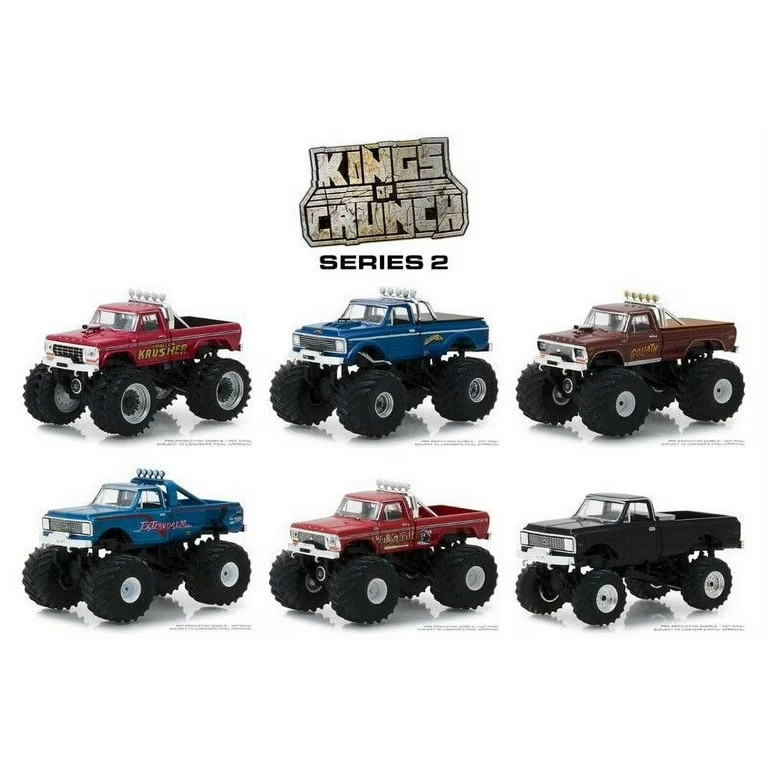 GREENLIGHT KINGS OF CRUNCH SERIES 2 CHEVY FORD CASE OF 6 PCS 1/64 DIECAST 49020