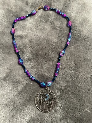 Forest Vibe Amethyst Halskette Anhänger. Handarbeit