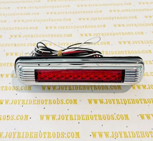 Hot Rod License Plate Light with 3rd Brake Light LED- Chrome Art Deco style. - Bild 5 von 9