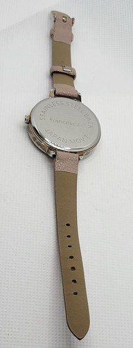 Ladies Francesca's Round Beige Dial Faux Leather Analog Watch F8 - Picture 8 of 9
