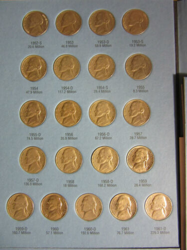 JEFFERSON NICKEL SET COMPLETE 1938-2015 PDS 174 COINS new folders - BU 50-D - Picture 5 of 10