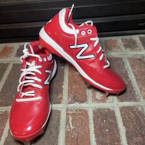 New Balance 4040v5 Metal Baseball Cleats Red L4040TR5 Men's Size 6.5 Game Ready - Picture 2 of 12