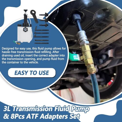 3L Transmission Oil Filling Tool System Fluid Pump Manual W/8pcs ATF Adaptors - Picture 7 of 13
