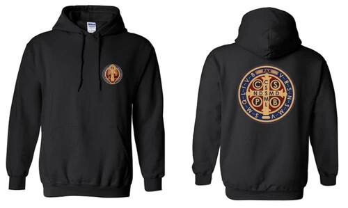 Saint Benedict Hoodies, 100% Cotton. - Picture 1 of 2