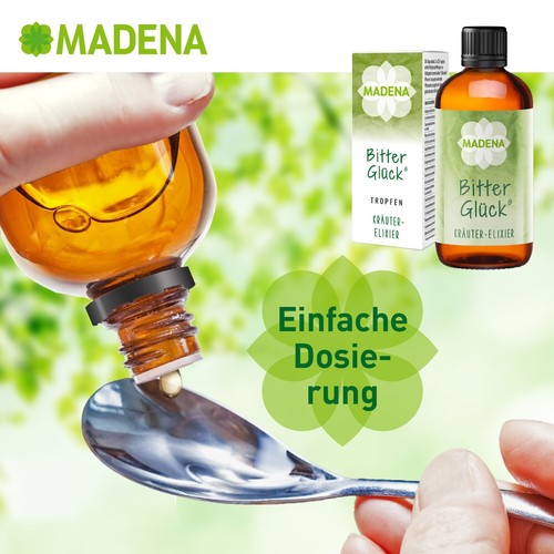 Madena BitterGlück Tropfen 100 ml Kräuter-Elixier mit 18 Bitterkräuter-Extrakten - Bild 6 von 9