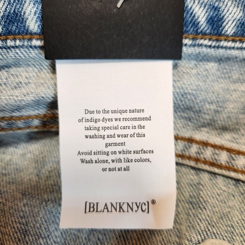 Blank NYC Distressed High-Waisted Denim Shorts Light Wash Ripped S - Bild 5 von 7