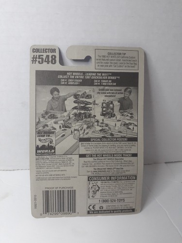 Coche de stock Mattel Hot Wheels serie Quicksilver T-Bird 1996 en tarjeta - Imagen 2 de 2