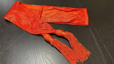 Pre-Civil War, ORANGE Colored Dragoon Mounted Officer SILK Sash - 90" long - NEW