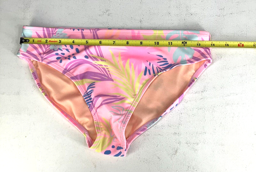 Wonder Nation Girl XL(14-16) Pink Tropical Print 2-Piece Flounce Bikini Swimsuit - Picture 5 of 9
