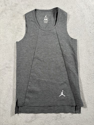 Jordan Compression Shirt Youth Small Tank Gray Sleeveless Training Under Shirt - Picture 1 of 9