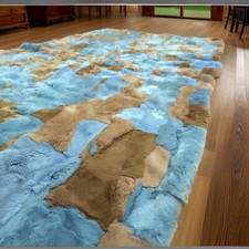 Pelzdecke 100% Chinchilla Fell, Echtpelz, 115x235 Chinchilla Rex Decke